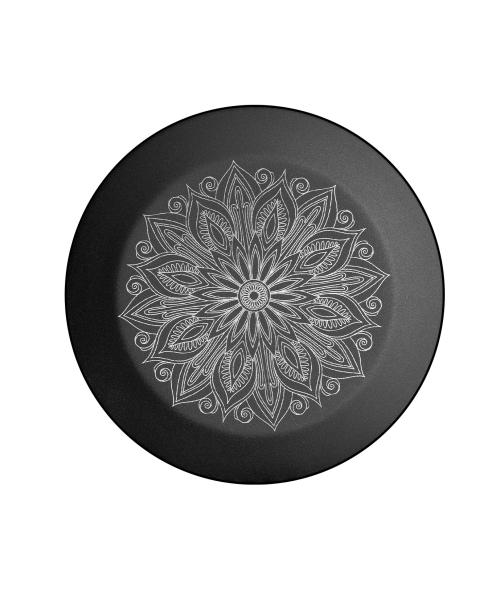 Urnendeckel Blumenmotiv Farbe:  schwarz